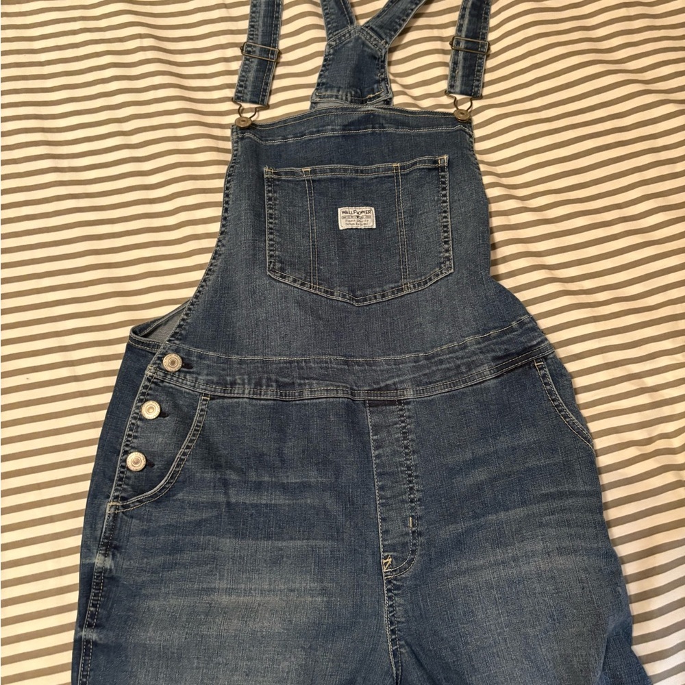 Wallflower Blue Denim Jumpsuit Adjustable Bib Front